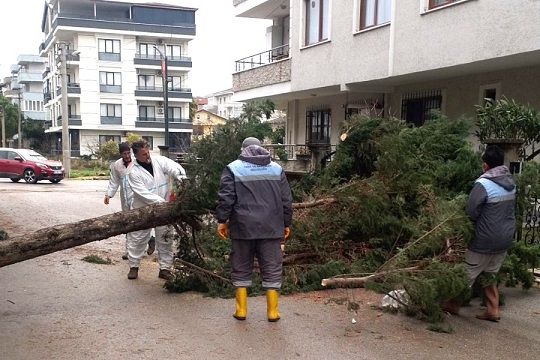 Çiftlikköy Belediyesi Fırtınaya Karşı Teyakkuzda